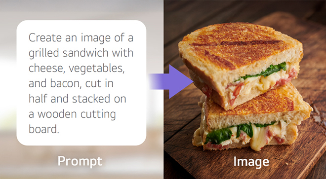 An image showcasing the Gen AI feature for generating an entirely new image.